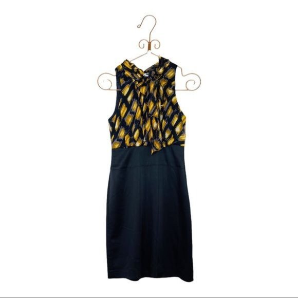 BGBG MAXAZRIA Silk Sheath Dress Ruffle Tie, Halter Top, Mid Length, Sleeveless - Picture 6 of 12
